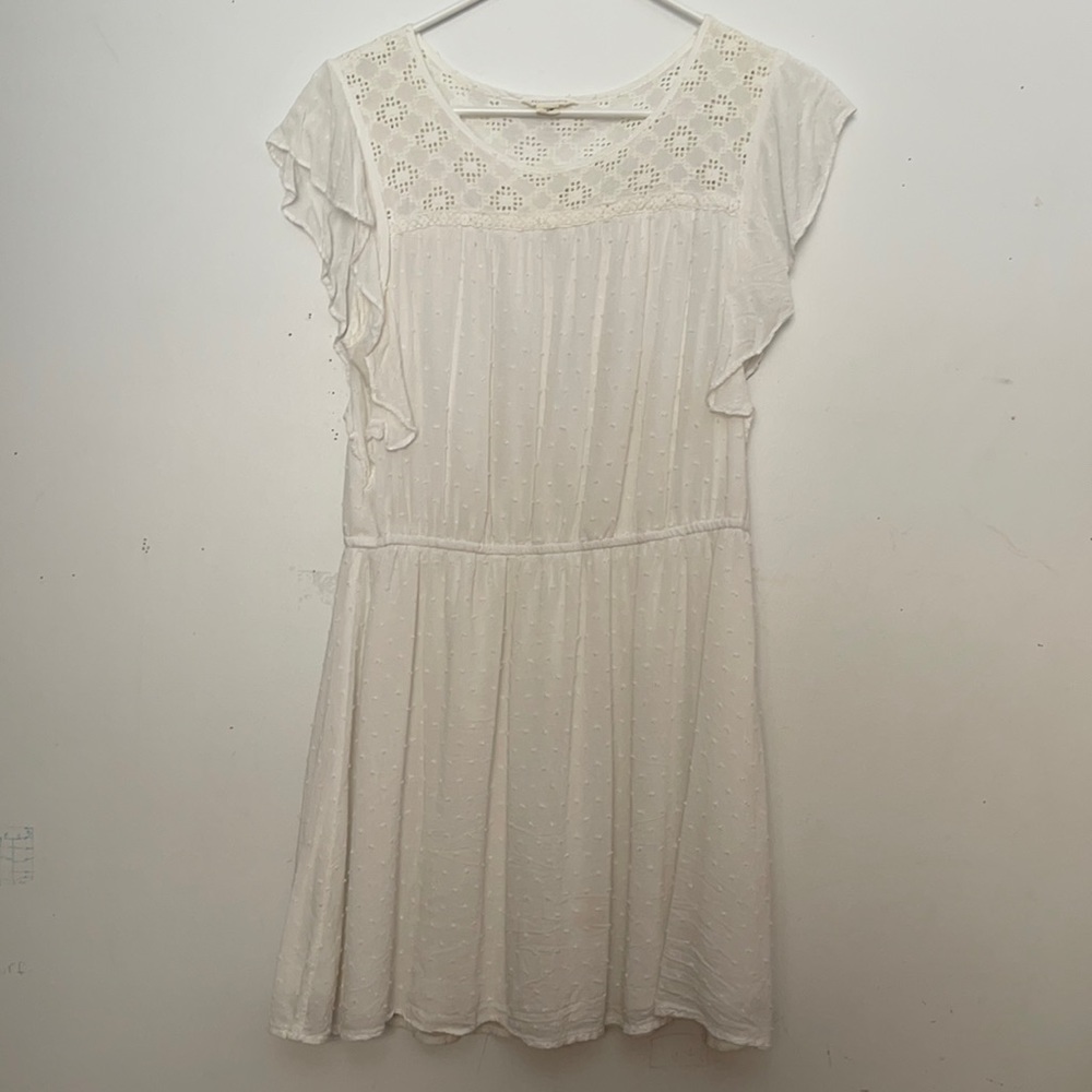 [Aeropostale] white eyelet dotted dress